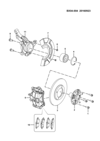 23896569-Plate, brake dust, front lh