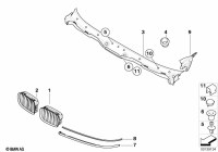 51138159315-GRILL L/H E46 4DR 98-02