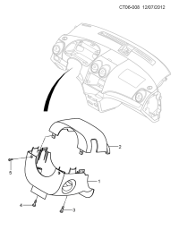 9029190-Lid, steering column, upper