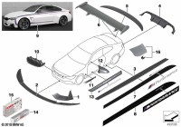 51712456326-Carbon fiber, front grille, rh/lh