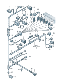 1GD971072-Harness, wire, front rh For non-band The model of
