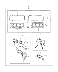68294134AA-GASKET KIT LONG BLOCK ENGINE INSTALLATION THE GASKETS THAT ARE INCLUDED WITH THE