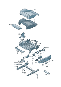 8KD881105H-W/belt height adj Bracket assy-seat tray  F  8W-H-046 557 *