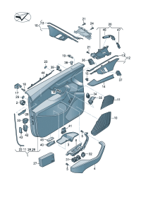 8W8867103BWFA-Garnish assy-dr (black)