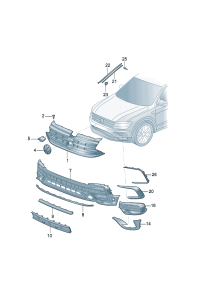 5NG853651AN-GRILLE RADIATOR