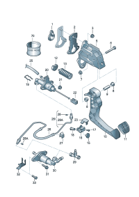 8N0721174A-Cover, clutch pedal