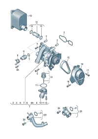 06H121026AF-WATER PUMP-A3/A4/A5/TT