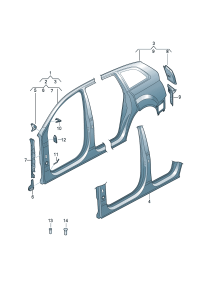 4M0809837A-Trim, quarter panel