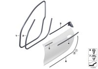 51767175783-Weatherstrip, door, lh
