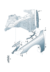 4K8821168A-Bracket, fender