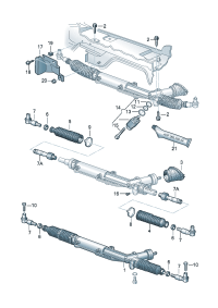 4B1422052X-Strut assy Tie rod end strut