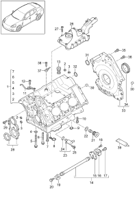 95810101110-Case crank Porsche panamera: Piston