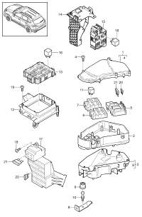 95861061500-Bezel-fix Central electric unit Channel, drain