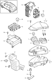 95861011100-Blanking assy Central electric unit Channel, drain