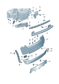 6QD807863-Plate set Bumper