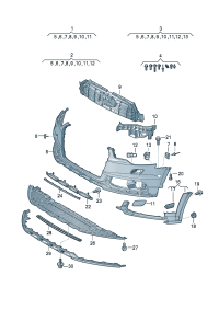 4G0807065AJGRU-Cover, bumper (primer)