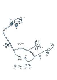 8P0971848C-Bracket-cable For hole/material thickness:
