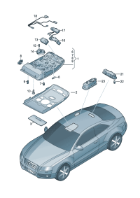 8K0959613AET1-Potentiometer For car models with sliding roof (crystal silver)