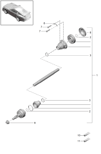 99133202483-Shaft, half swing Deprecated parts