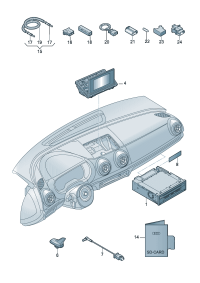 8V1035766B-Electronic device-information MMI 3G Cont unit  * Note technology * Production informati