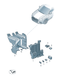 1EB941455-Bracket, Bracket, fuse