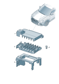 1EA915429B-Protector plate Box assy-fusible link
