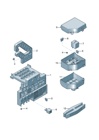 33D937539-Bracket, center electrical unit