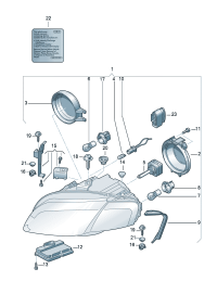 8E0941003AM-Halogen double head lamp, Bulb sub-assy