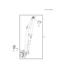 26212214-Retractor, front seat belt (incl 2) (ink black)