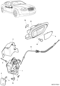 3W0837114A-HDL ASSY-ROOF ASSIST FR,LH