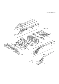 13408626-Reinforcement, undercar rear side member (1 & 2 parts)