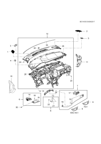 26265132-Garnish, instrument panel finish (incl. 14-16)