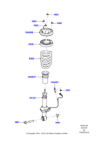 FL1Z18125B-Shock absorber assy-lh