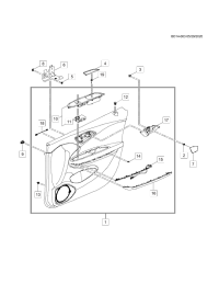 90922867-Garnish assy., fr. side (incl. 10,12-18)