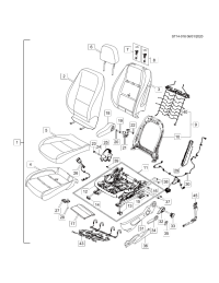 96958057-Guide assy-fr seat headrest (l part) (black) (with knob)