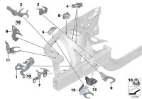 41007284096-Bracket brake hose rh