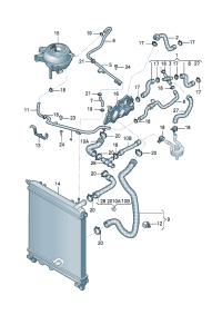 6RD122157E-Coolant hose Porsche panamera: