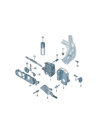 3D1837015AQ-Locking the door For fitting KESSY (contact-and start-up Approved unit)
