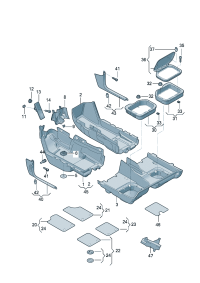 3D0898501B7G8-1 set of retainer, Mat (beige) D -19.11.2007)