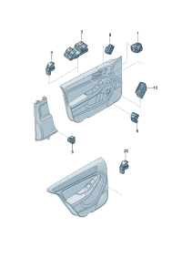 16D959565E-Heatable Switch, outer mirror