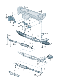 8E1422054E-Strut assy Tie rod end strut