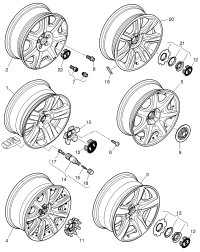3W0601161K-WHEEL CAP-AUDI-Q7/TOUAREG