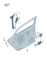 8YG839461-WINDOW WINDER LH FRT/A6