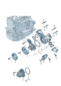 050121012F-WATER PUMP-AUDI A5/A6/A7
