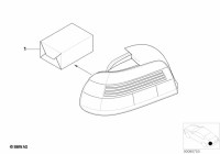 63210024983-Fitting kit taillight Facelift weiss