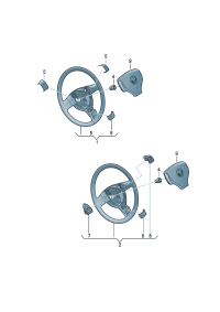 56D419091B-Multifunction steering wheel