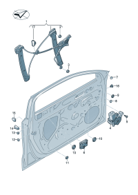 8YG837461-WINDOW WINDER LH FRT/A6