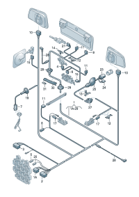 4C1971169A-Wiring harness-rear
