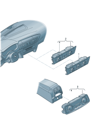 4G0820043CA-Climatronic auto blankg Tone & amp; Display Unit
