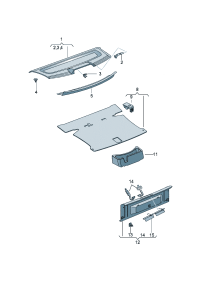 6Q5863413WB7-Shelf, rear Finisher  Lamp, lamp